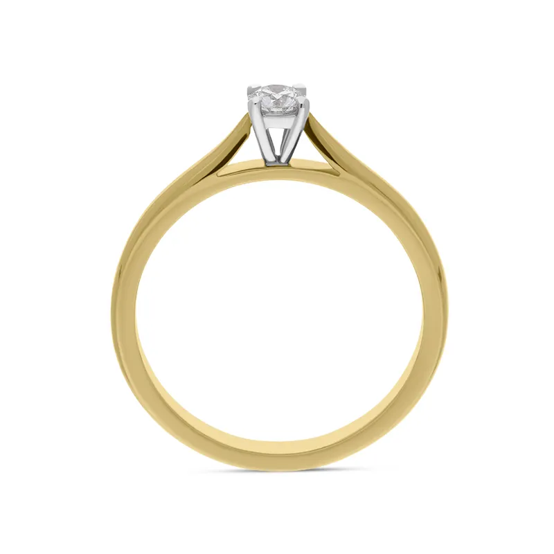 18ct Yellow Gold 0.15ct Diamond Solitaire Ring