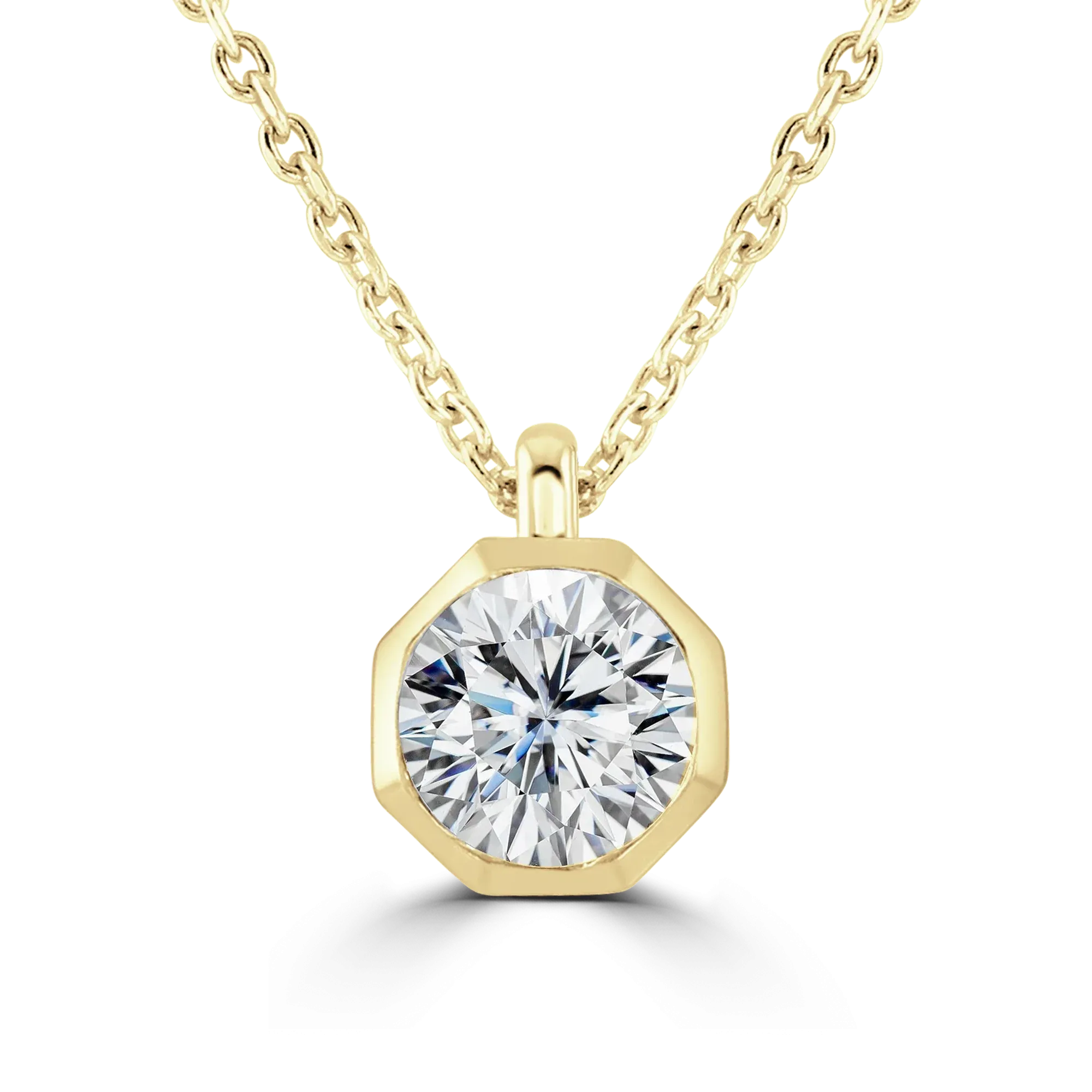 18ct Yellow Gold 1ct Lab Grown Diamond Necklace