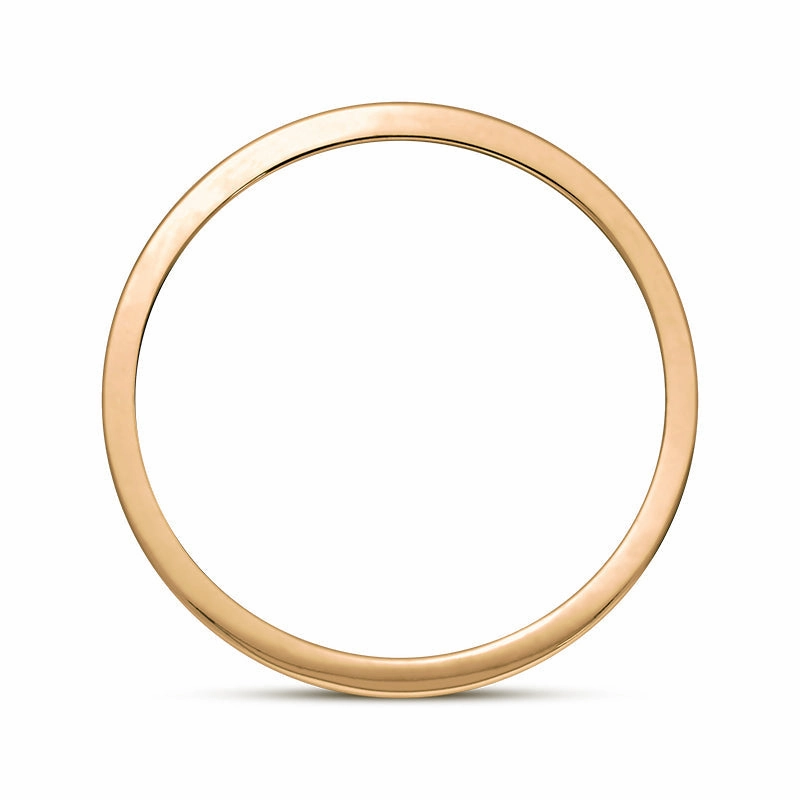 18ct Rose Gold 0.09ct Diamond King's Coronation Hallmark Princess Cut 3mm Ring D