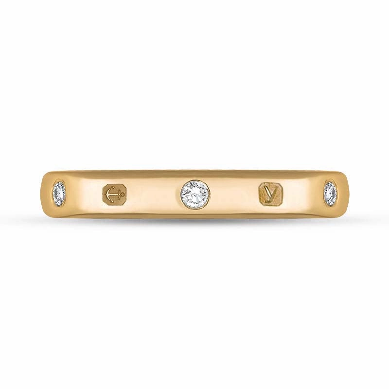 18ct Rose Gold 0.12ct Diamond King's Coronation Hallmark 3mm Ring D