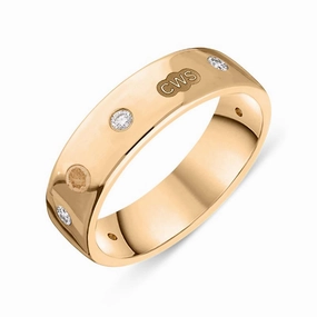 18ct Rose Gold 0.18ct Diamond King's Coronation Hallmark 6mm Ring D
