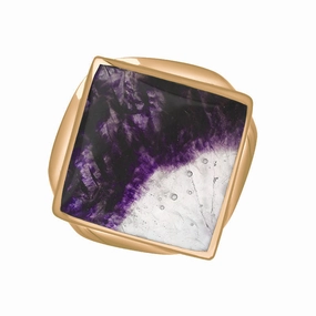 18ct Rose Gold Blue John Queen's Jubilee Hallmark Small Rhombus Ring D
