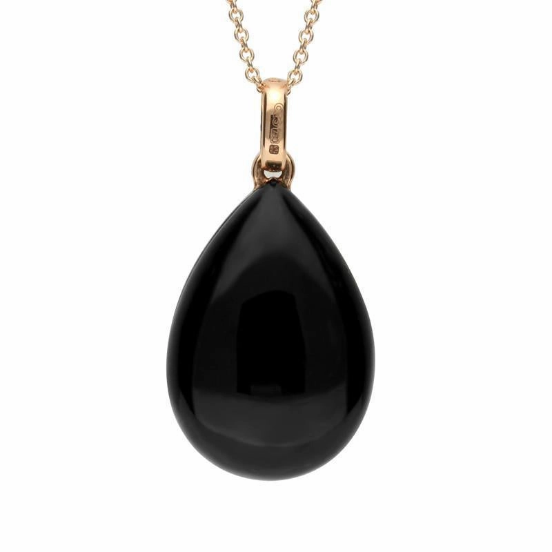18ct Rose Gold Whitby Jet Diamond Topaz Mother of Pearl Two Piece Set