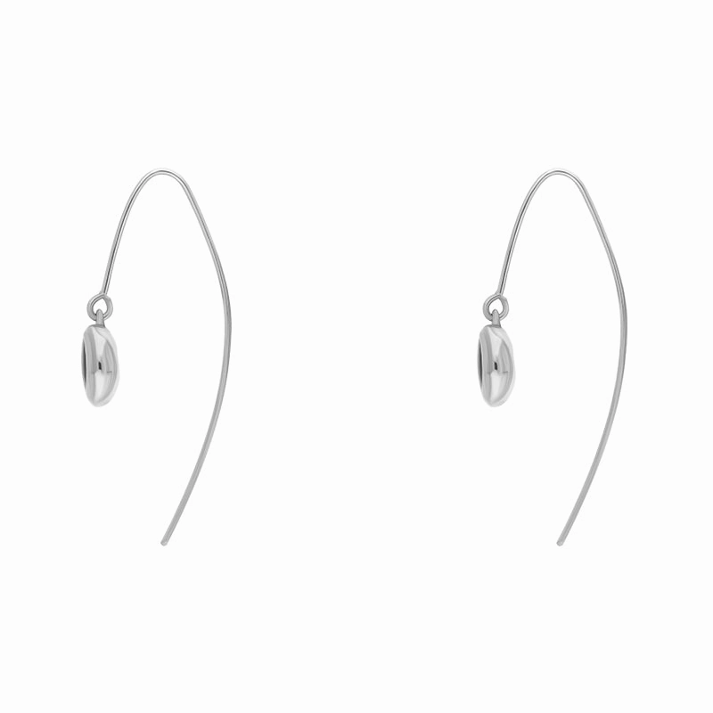 18ct Rose Gold Whitby Jet Star Disc Drop Earrings