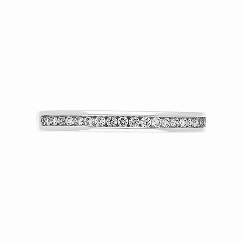 18ct White Gold 0.14ct Diamond Channel Set Half Eternity Ring