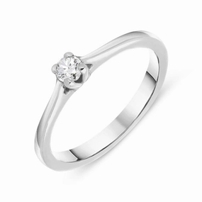 18ct White Gold 0.15ct Diamond Solitaire Ring