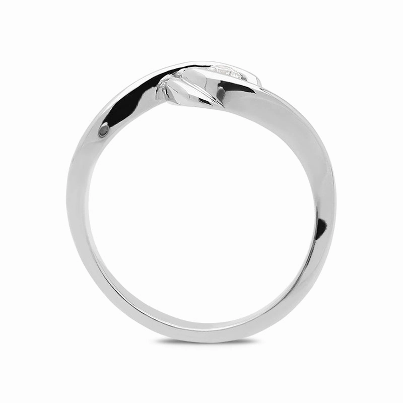 18ct White Gold 0.16ct Diamond Five Stone Twist Ring