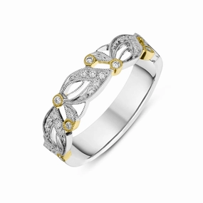18ct White Gold 0.16ct Diamond Floral Ring D