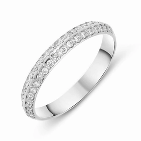 18ct White Gold 0.28ct Diamond Wedding Ring