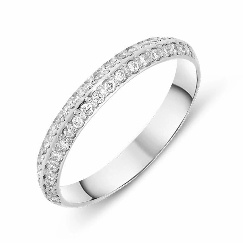 18ct White Gold 0.28ct Diamond Wedding Ring
