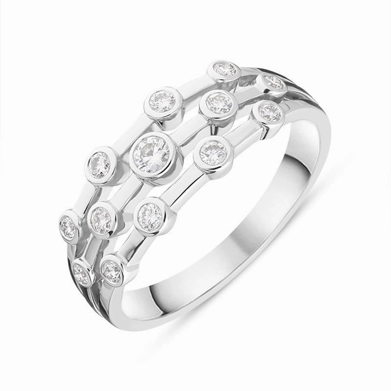 18ct White Gold 0.29ct Diamond Thirteen Stone Ring