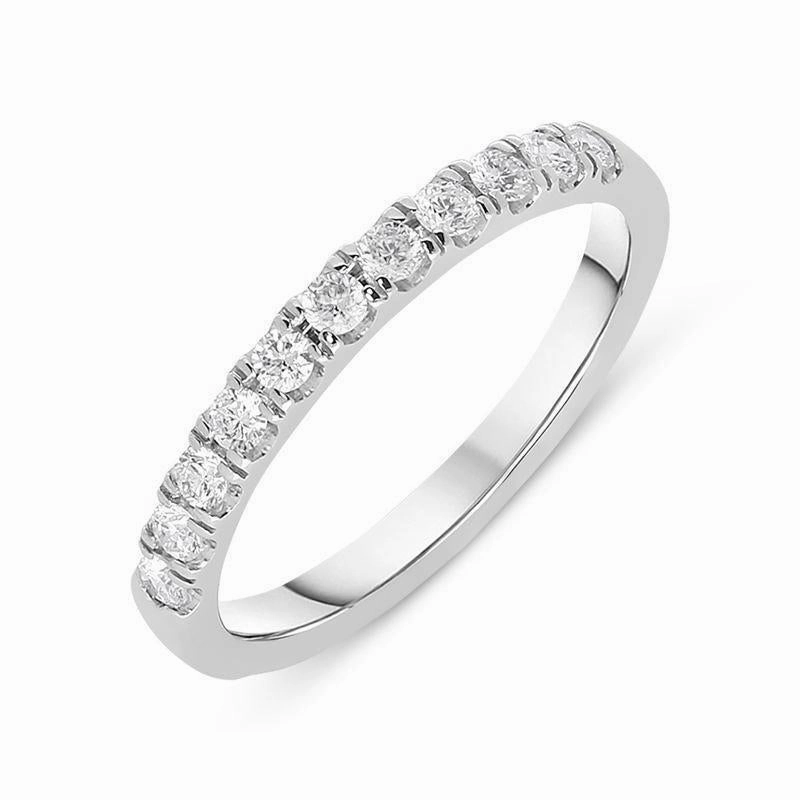 18ct White Gold 0.30ct Diamond Wedding Half Eternity Ring
