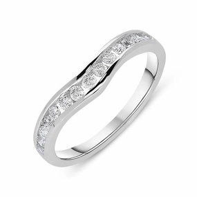 18ct White Gold 0.33ct Diamond Wedding Ring
