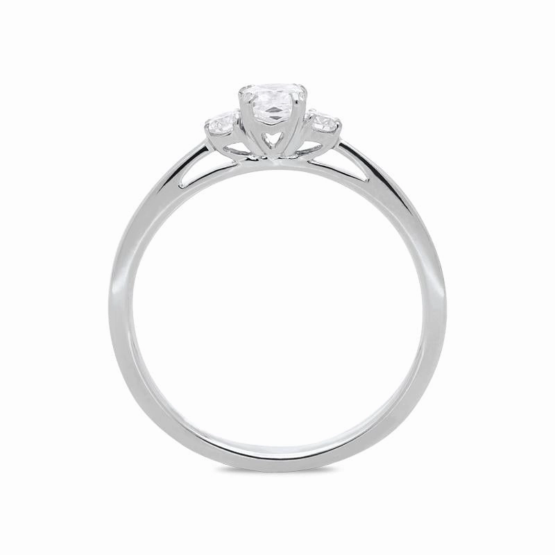 18ct White Gold 0.35ct Diamond Trilogy Ring