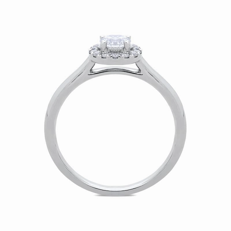 18ct White Gold 0.40ct Diamond Brilliant Cut Halo Ring