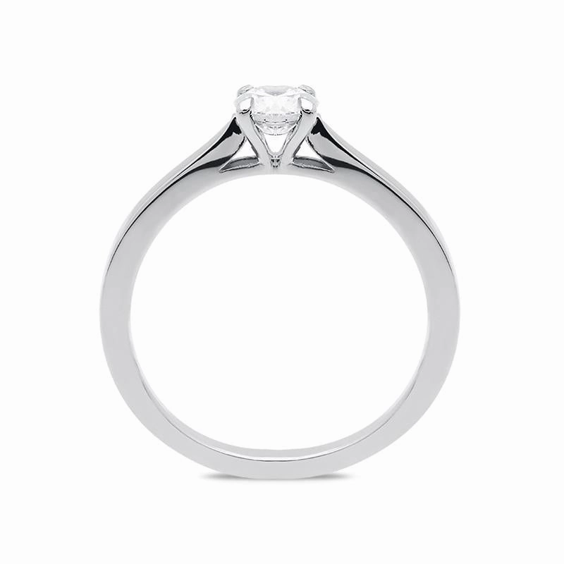 18ct White Gold 0.41ct Brilliant Cut Diamond Solitaire Ring D
