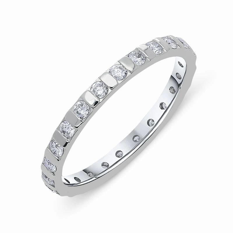 18ct White Gold 0.50ct Diamond Brilliant Cut Eternity Ring