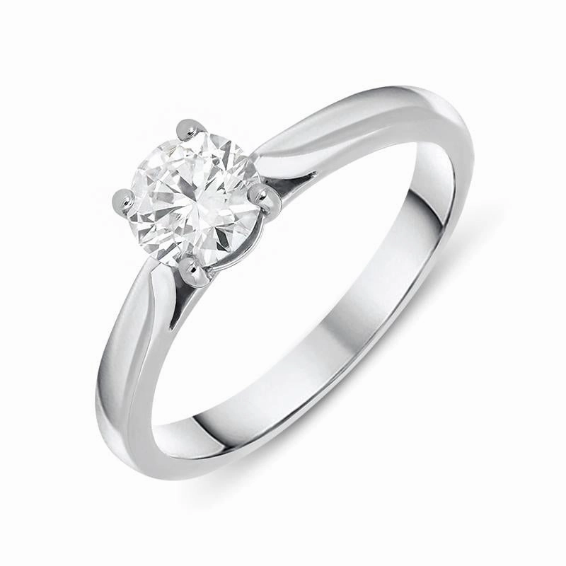 18ct White Gold 0.50ct Diamond Brilliant Cut Solitaire Ring