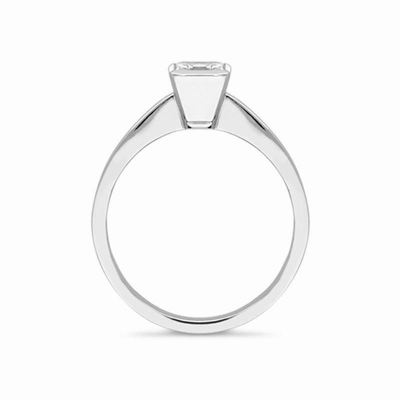 18ct White Gold 0.57ct Diamond Princess Cut Solitaire Ring D