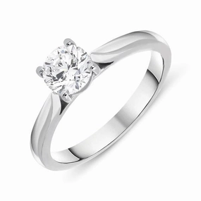 18ct White Gold 0.71ct Diamond Brilliant Cut Solitaire Ring
