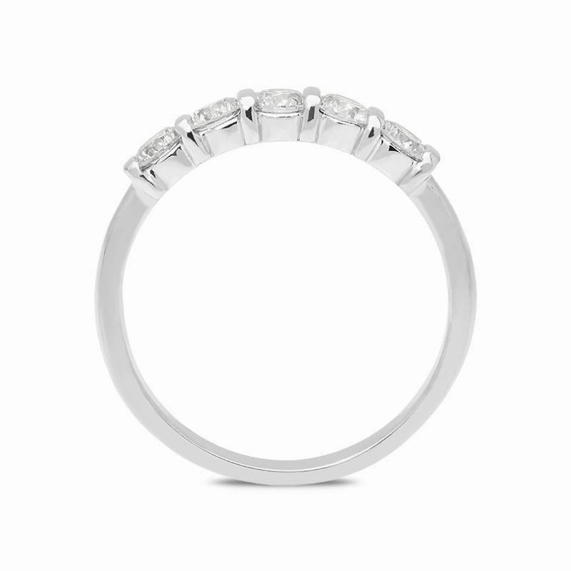 18ct White Gold 0.73ct Diamond Wedding Half Eternity Ring