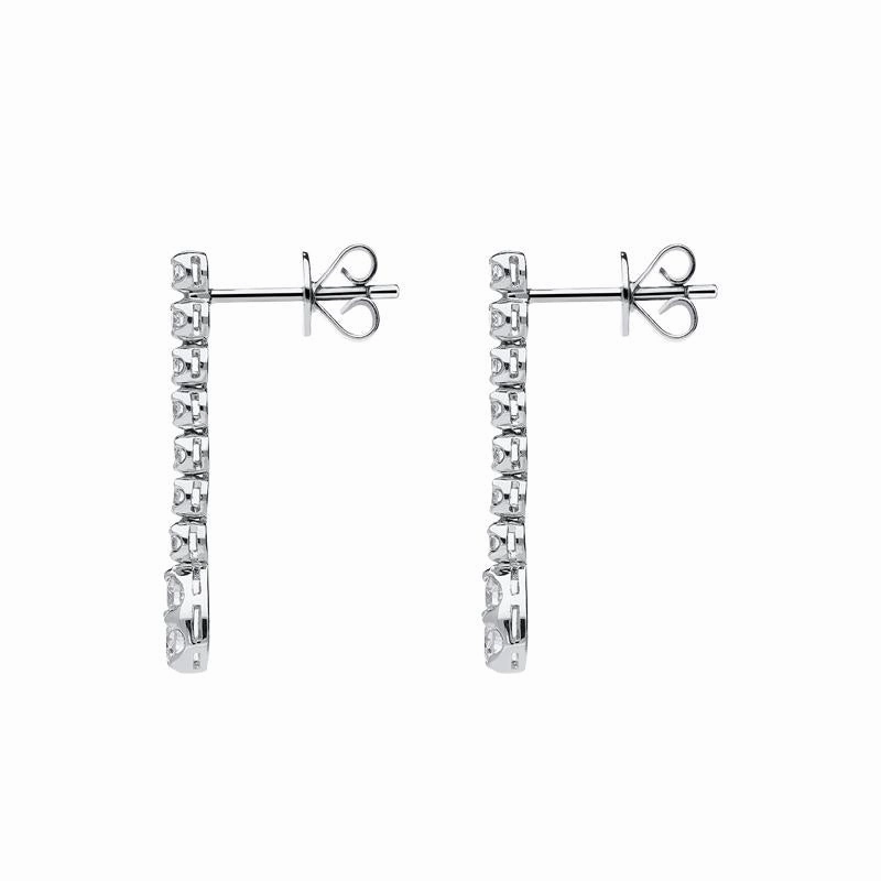 18ct White Gold 0.87ct Diamond Pear Drop Earrings