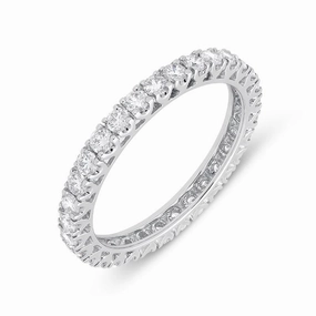 18ct White Gold 1.06ct Diamond Full Eternity Ring