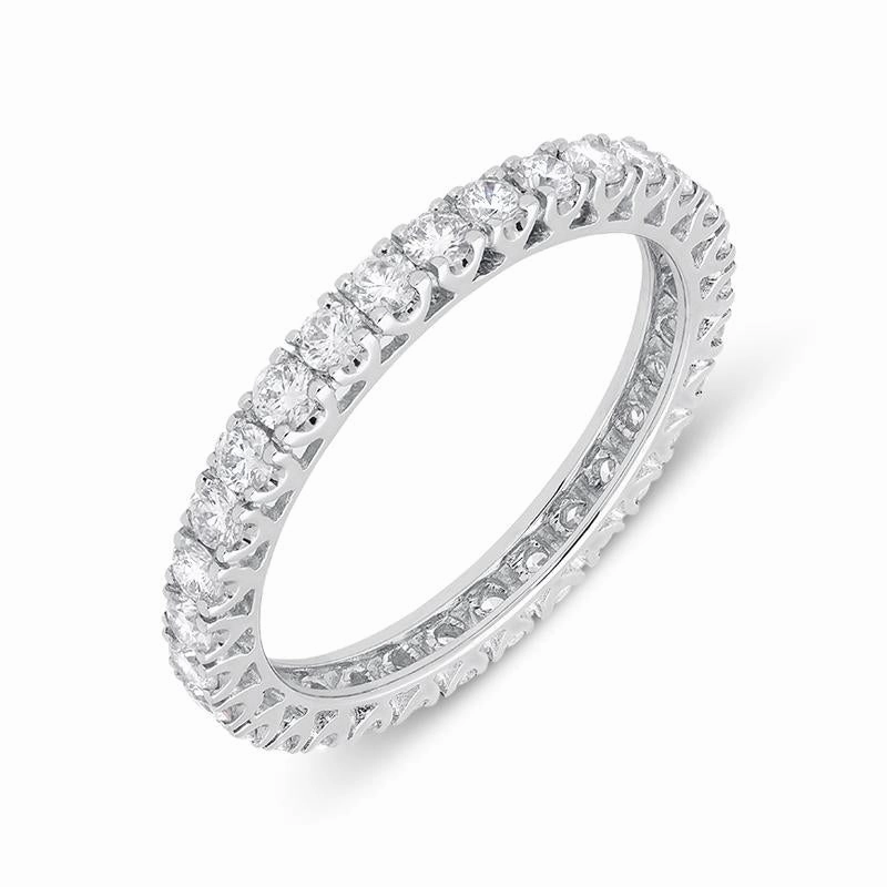 18ct White Gold 1.06ct Diamond Full Eternity Ring