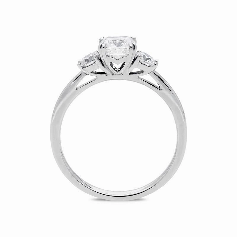 18ct White Gold 1.16ct Diamond Trilogy Ring