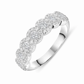 18ct White Gold 1.18ct Diamond Half Eternity Ring