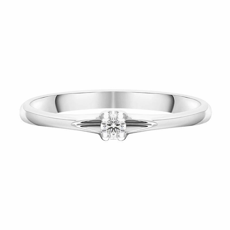 18ct White Gold Brilliant Cut Diamond Solitaire Ring