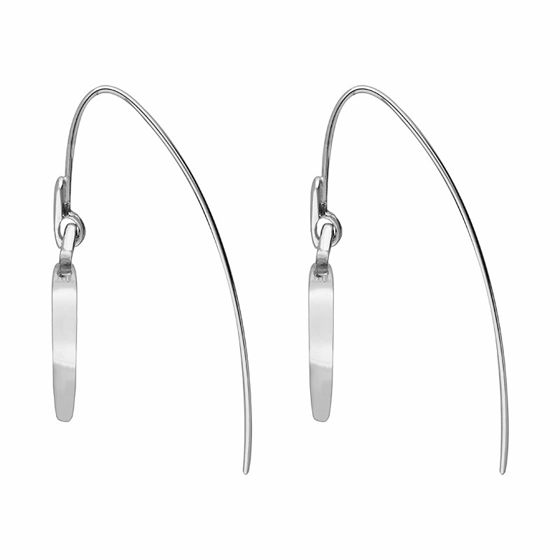 18ct White Gold Whitby Jet Flore Filigree Heart Drop Earrings