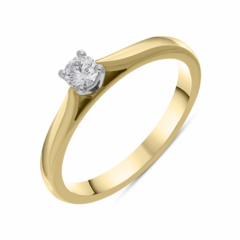 18ct Yellow Gold 0.15ct Diamond Solitaire Ring