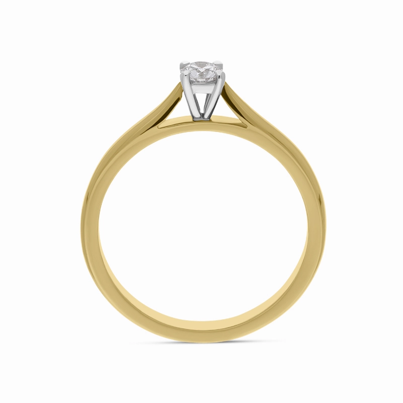 18ct Yellow Gold 0.15ct Diamond Solitaire Ring