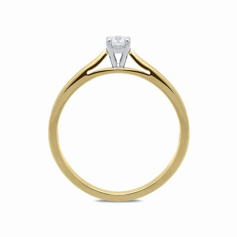 18ct Yellow Gold 0.16ct Diamond Solitaire Ring