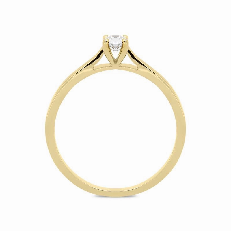 18ct Yellow Gold 0.19ct Brilliant Cut Diamond Solitaire Ring