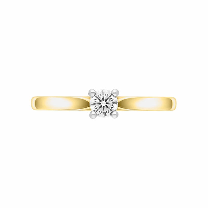 18ct Yellow Gold 0.20ct Diamond Brilliant Cut Solitaire Ring