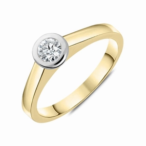 18ct Yellow Gold 0.22ct Diamond Solitaire Ring D