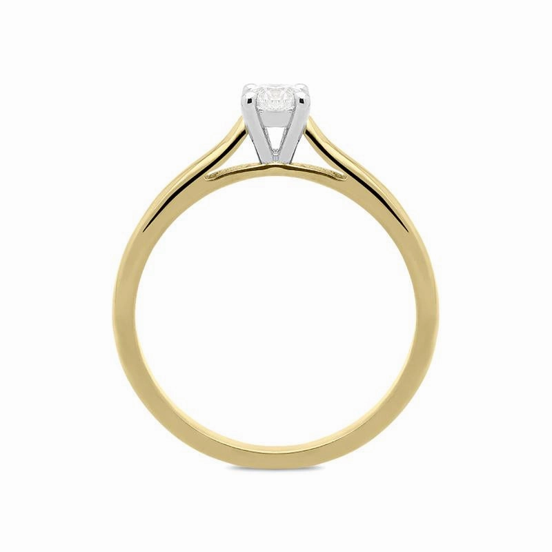 18ct Yellow Gold 0.25ct Diamond Brilliant Cut Solitaire Ring