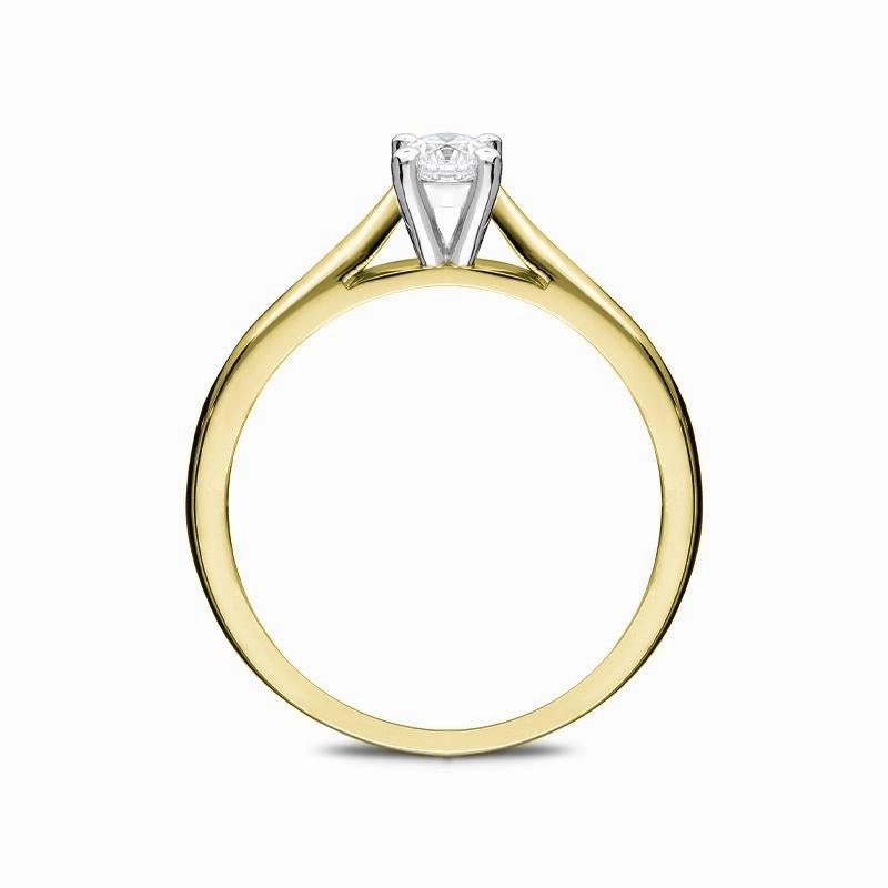 18ct Yellow Gold 0.25ct Diamond Brilliant Cut Solitaire Ring