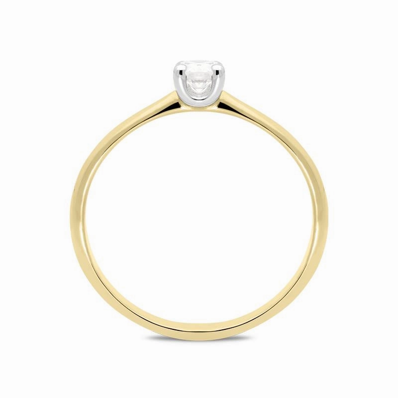 18ct Yellow Gold 0.25ct Diamond Brilliant Cut Solitaire Ring D
