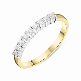 18ct Yellow Gold 0.25ct Diamond Claw Set Wedding Eternity Ring