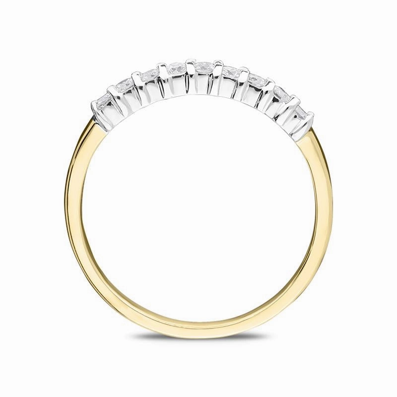 18ct Yellow Gold 0.27ct Diamond Wedding Half Eternity Ring