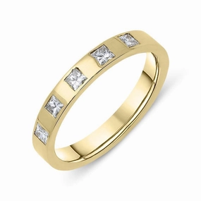 18ct Yellow Gold 0.30ct Diamond 3mm Wedding Ring D