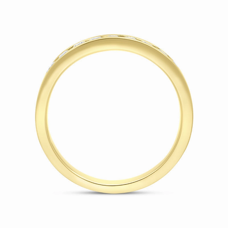 18ct Yellow Gold 0.30ct Diamond Nine Stone Channel Set Eternity Ring