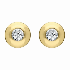 18ct Yellow Gold 0.30ct Diamond Solitaire Stud Earrings