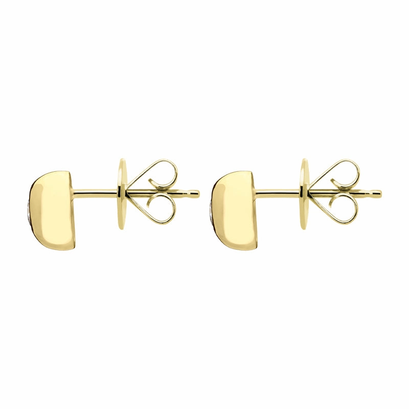 18ct Yellow Gold 0.30ct Diamond Solitaire Stud Earrings