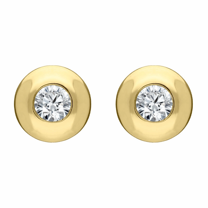 18ct Yellow Gold 0.30ct Diamond Solitaire Stud Earrings