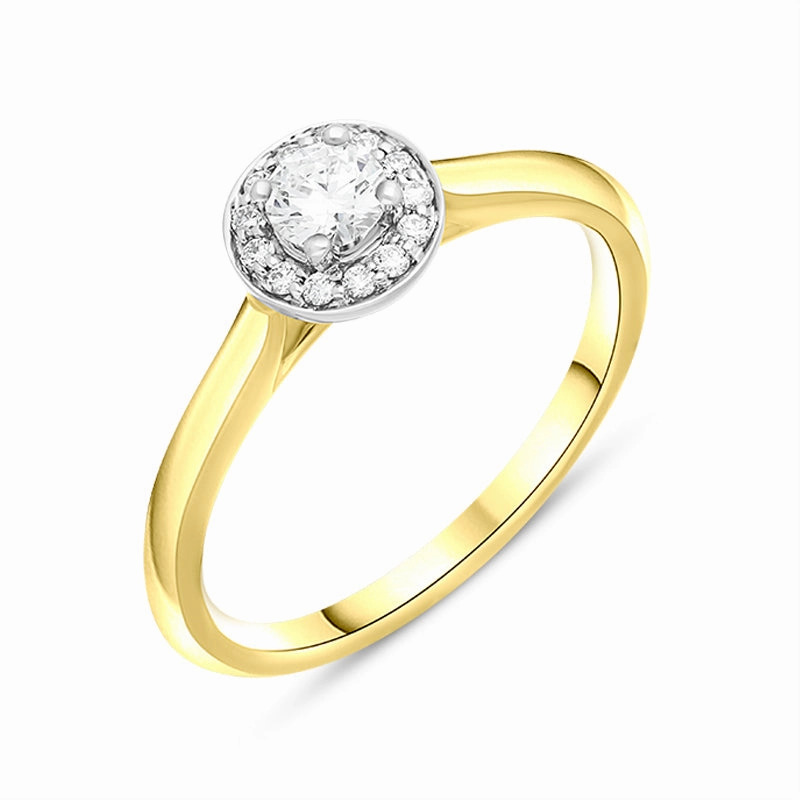 18ct Yellow Gold 0.31ct Diamond Round Cluster Ring