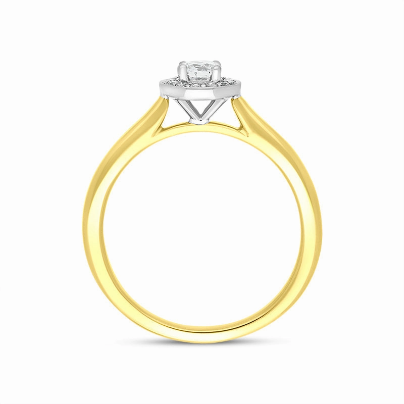 18ct Yellow Gold 0.31ct Diamond Round Cluster Ring